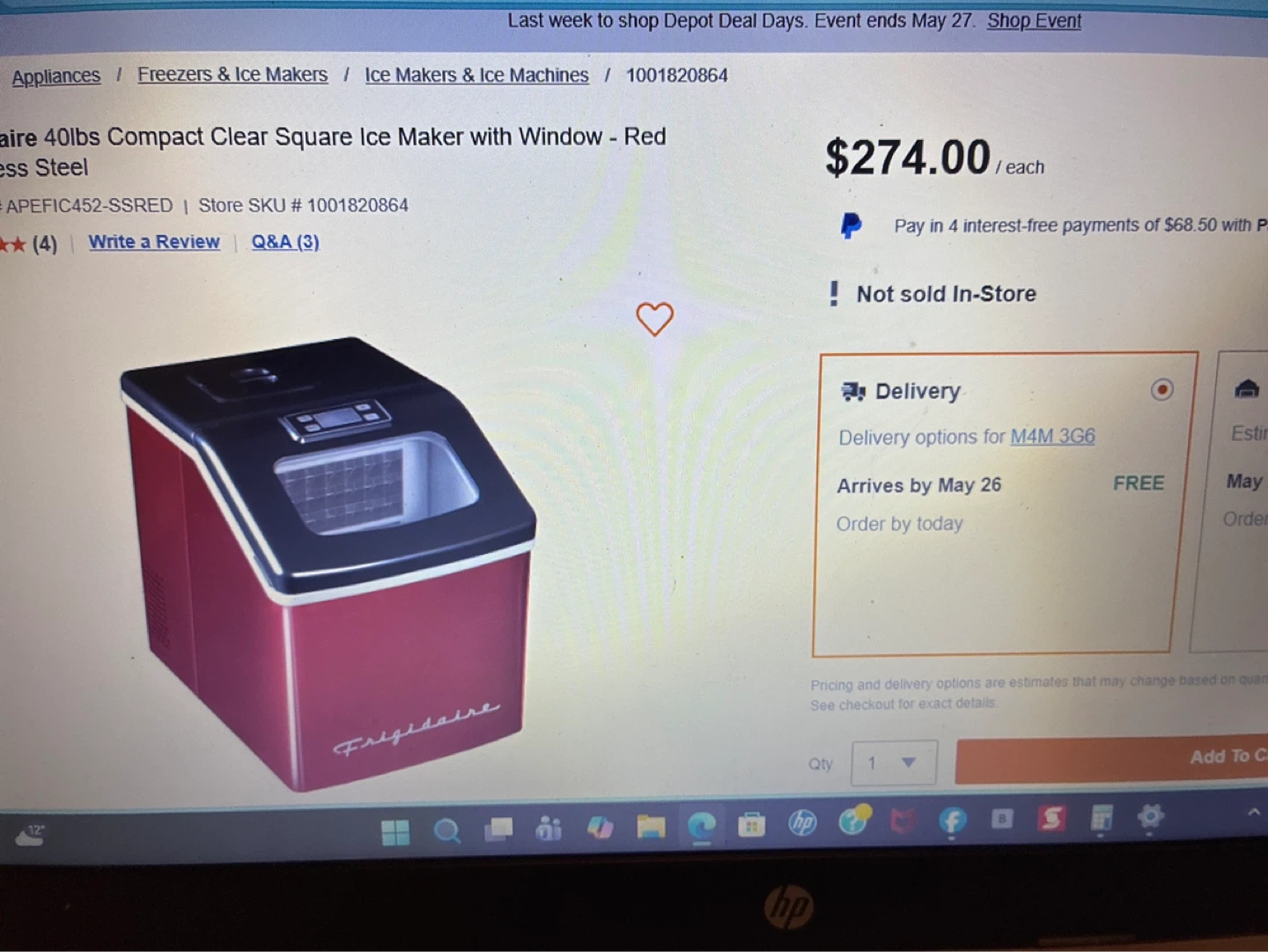 Frigidaire EFIC452-SSRED Ice Maker - photo 5