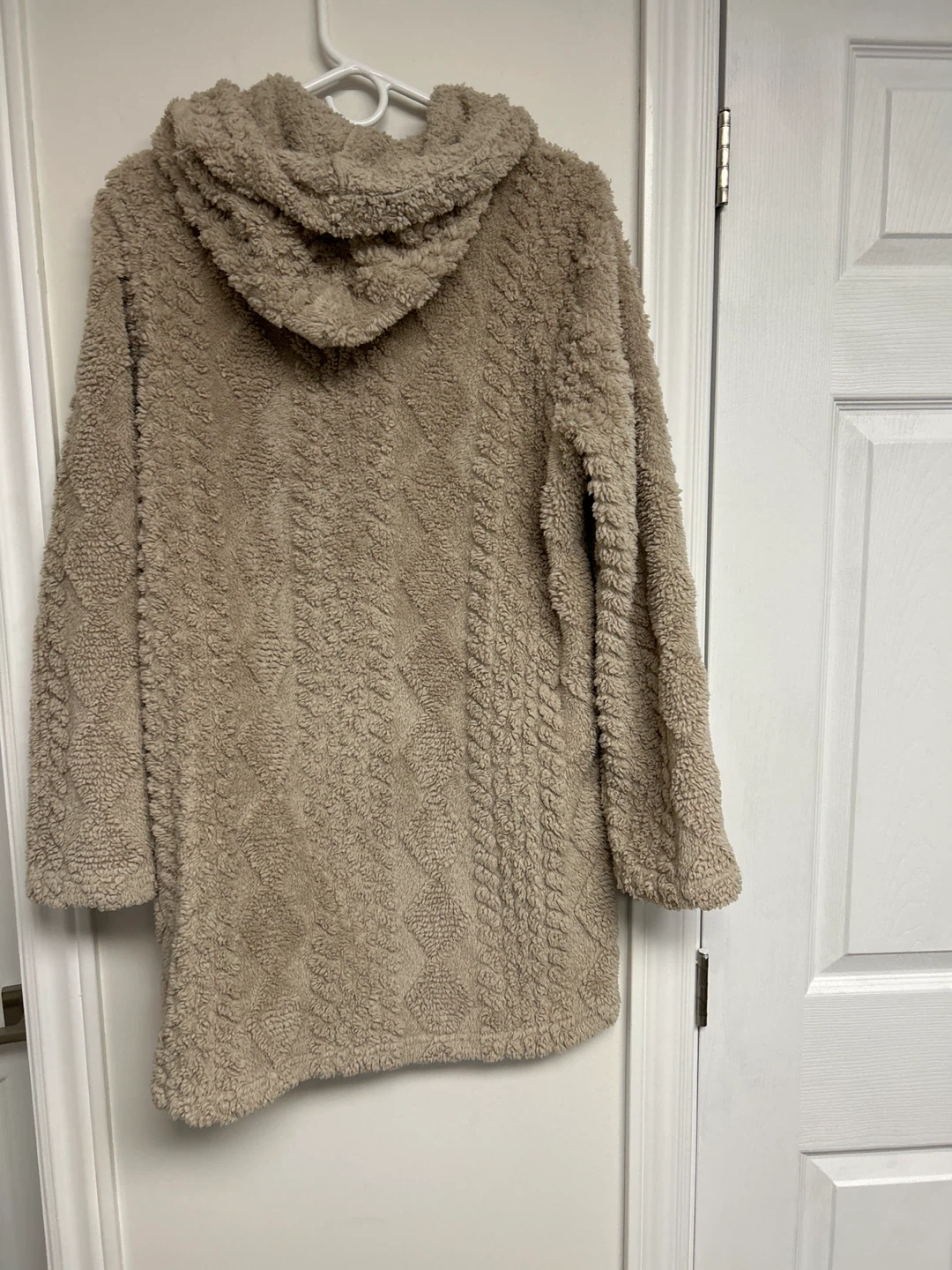 Cozy Tan Sherpa Hooded Cardigan - photo 3