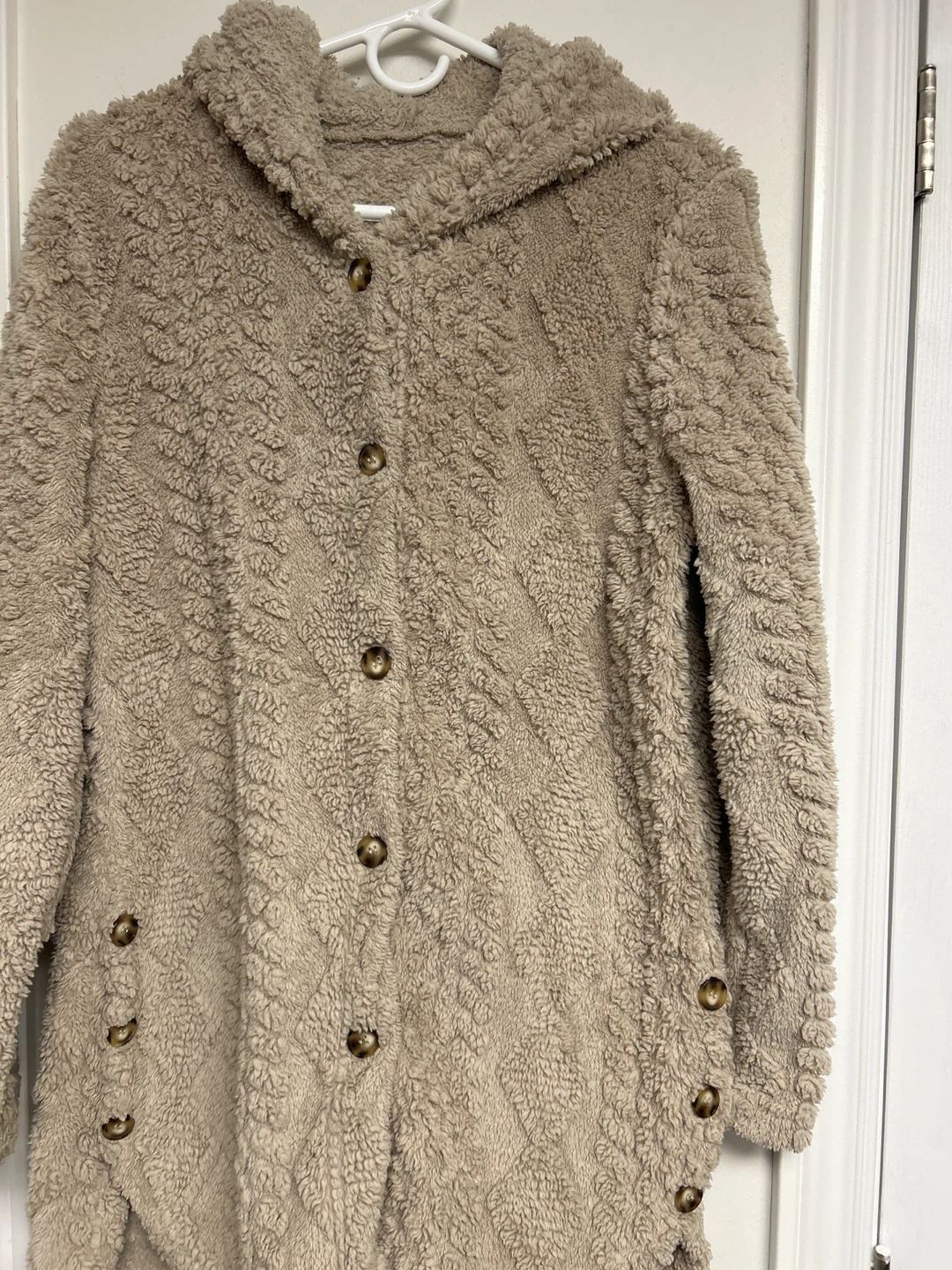 Cozy Tan Sherpa Hooded Cardigan - photo 2