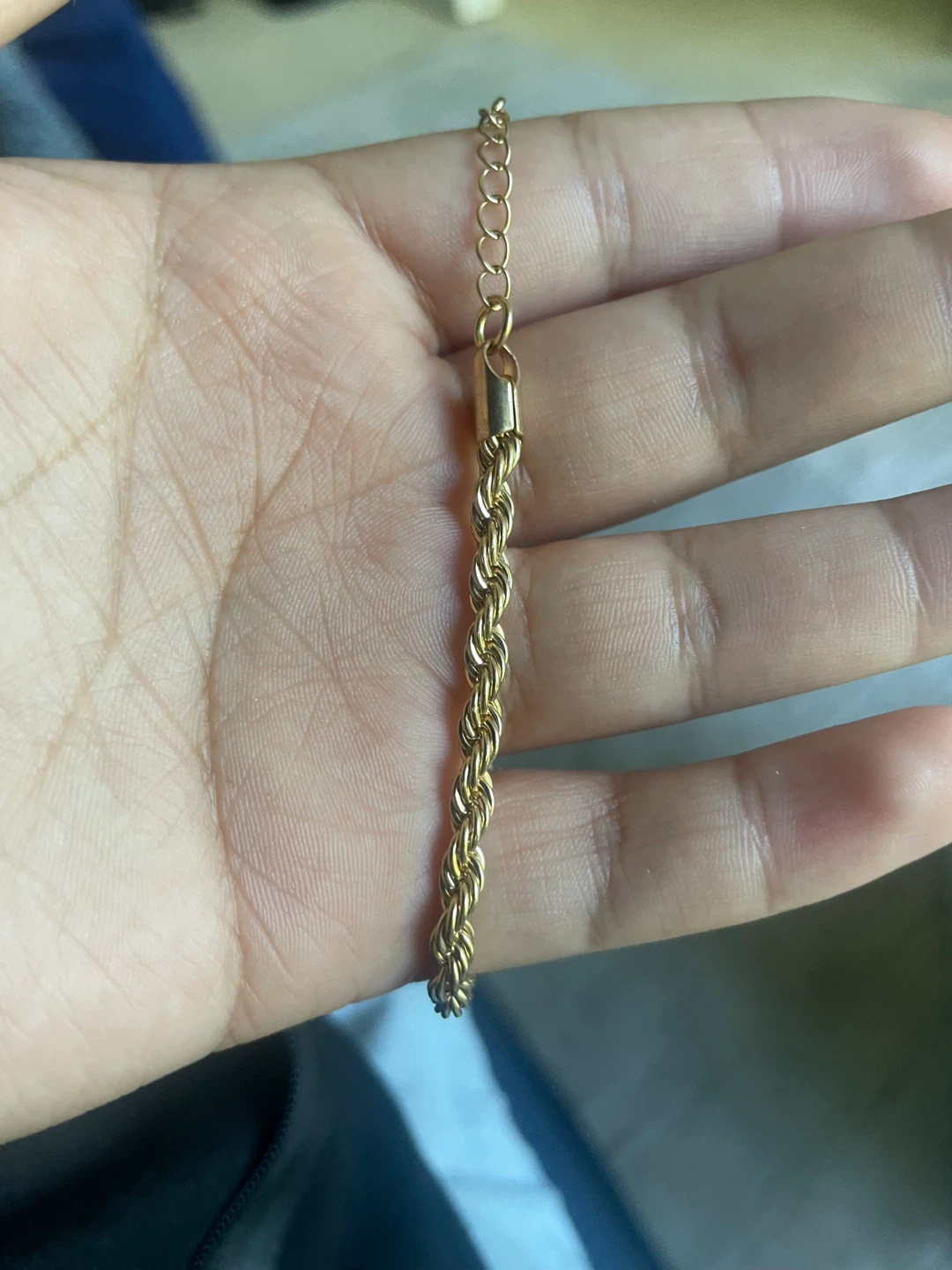 Gold Rope Chain Bracelet
