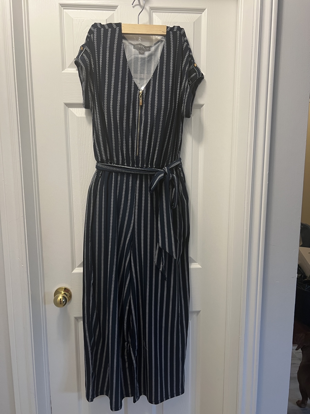 INC International Concepts Striped Jumpsuit