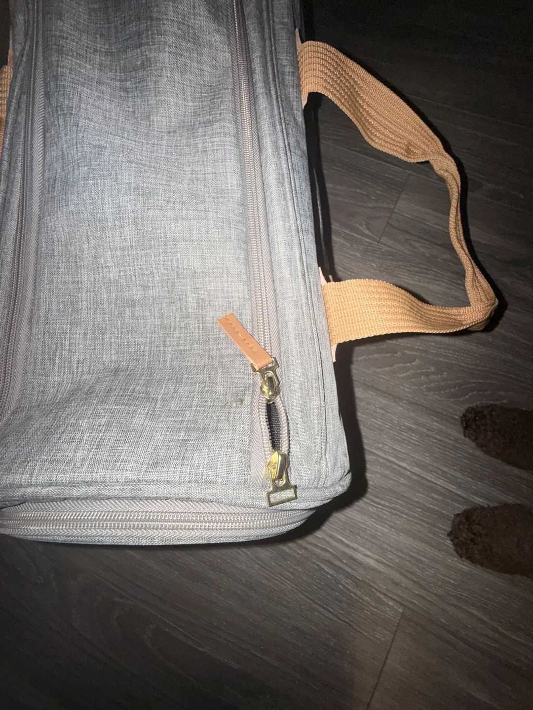 Grey Pet Carrier Bag with Tan Accents - photo 5