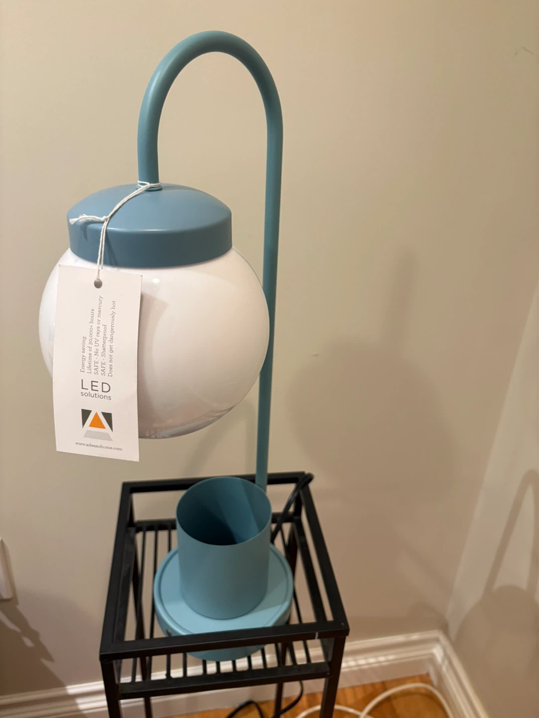 Adesso Table Lamp with Built-in Planter