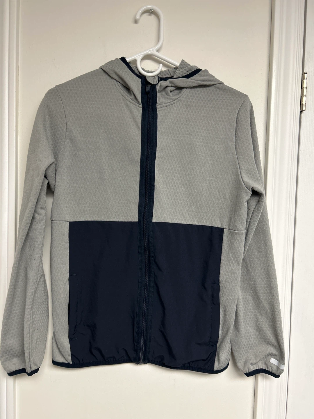 Active Grey & Navy Zip-Up Hoodie