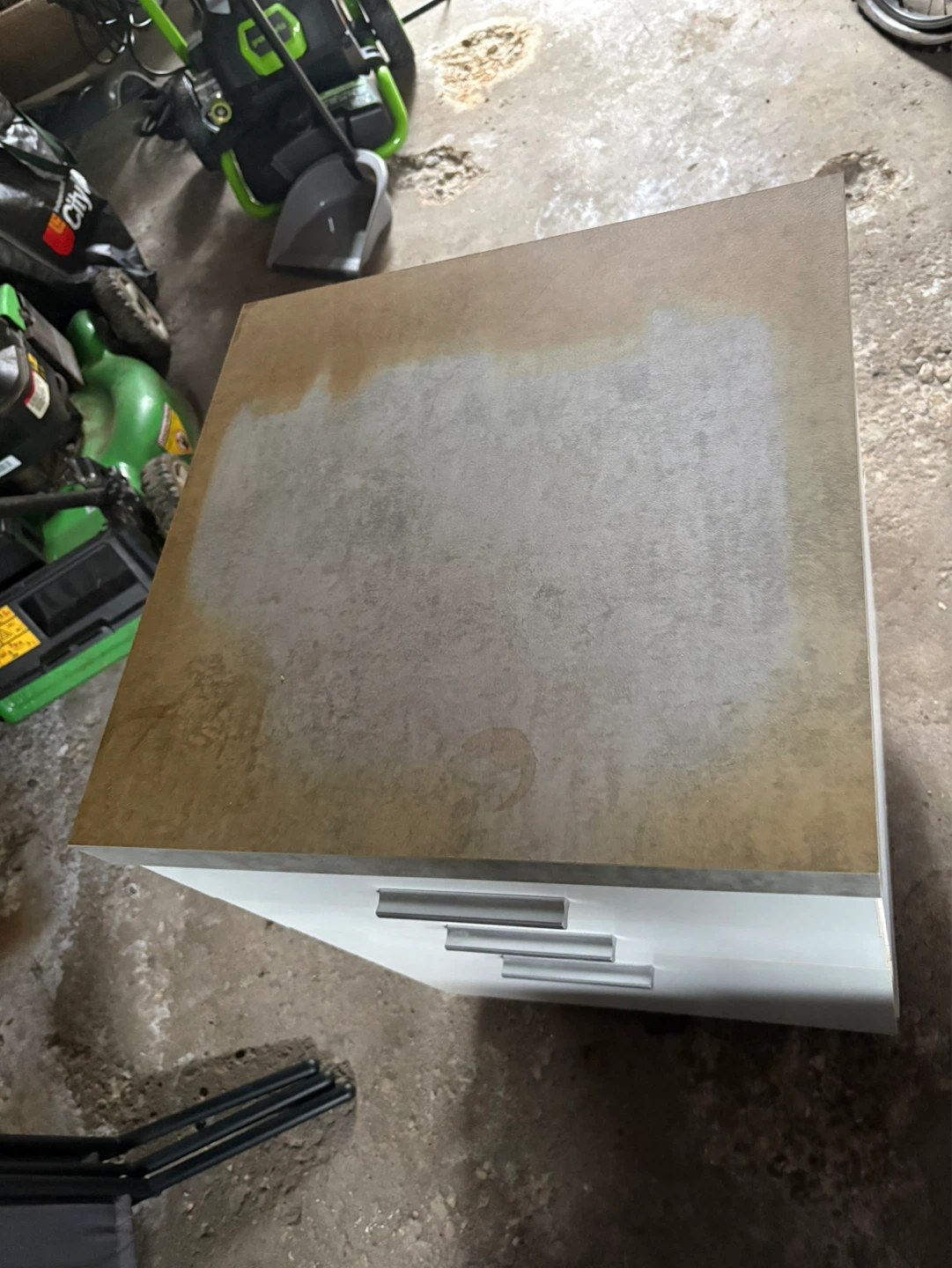 White Rolling Cabinet with 3 Drawers - photo 3