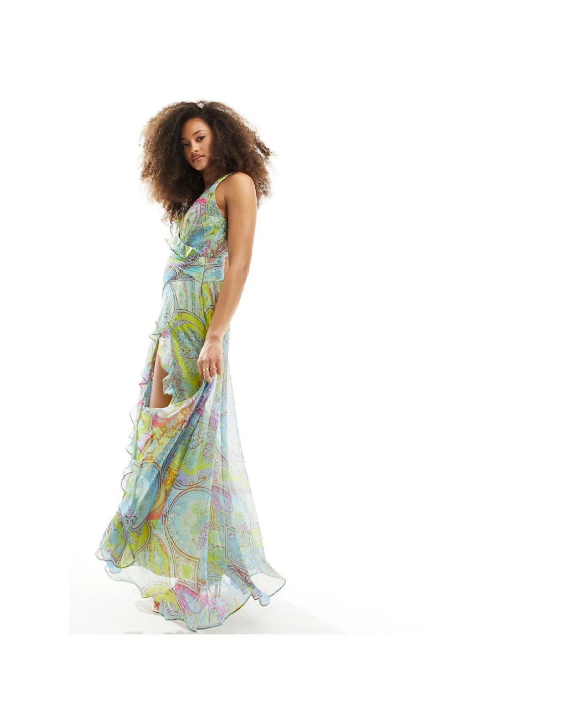 Women's Paisley Print Maxi Dress - photo 4