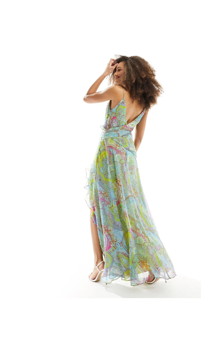 Women's Paisley Print Maxi Dress - photo 3