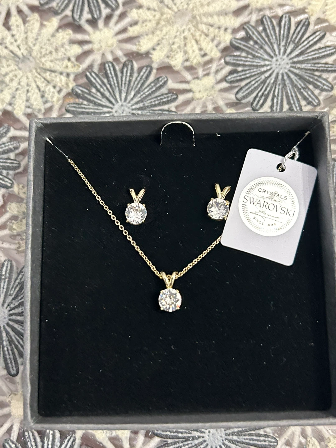 Swarovski Crystal Necklace and Earrings Set