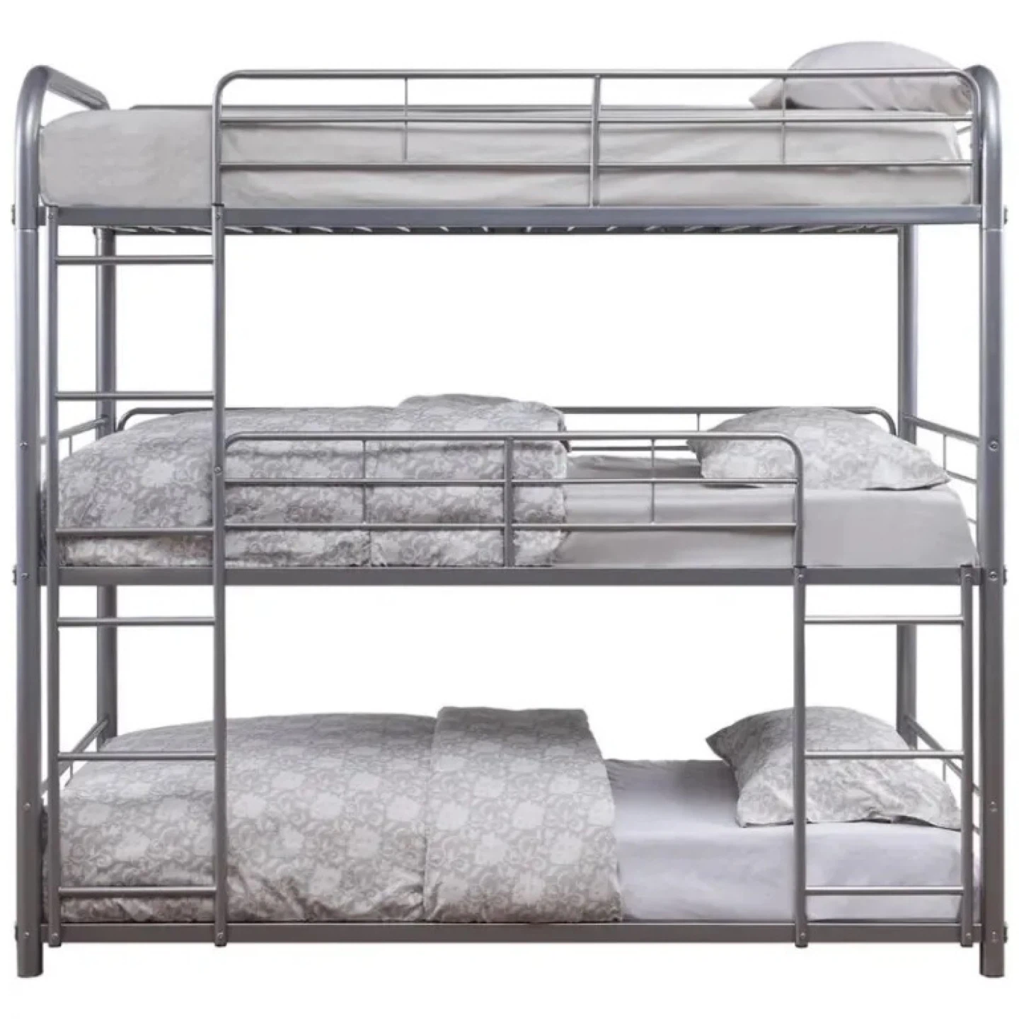 Triple Bunk Bed Frame - Black Metal - photo 2