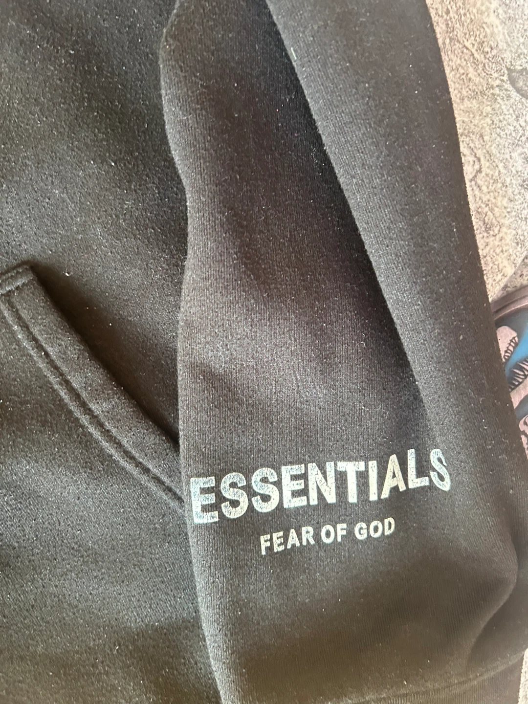 Black Fear of God Essentials Hoodie - photo 3
