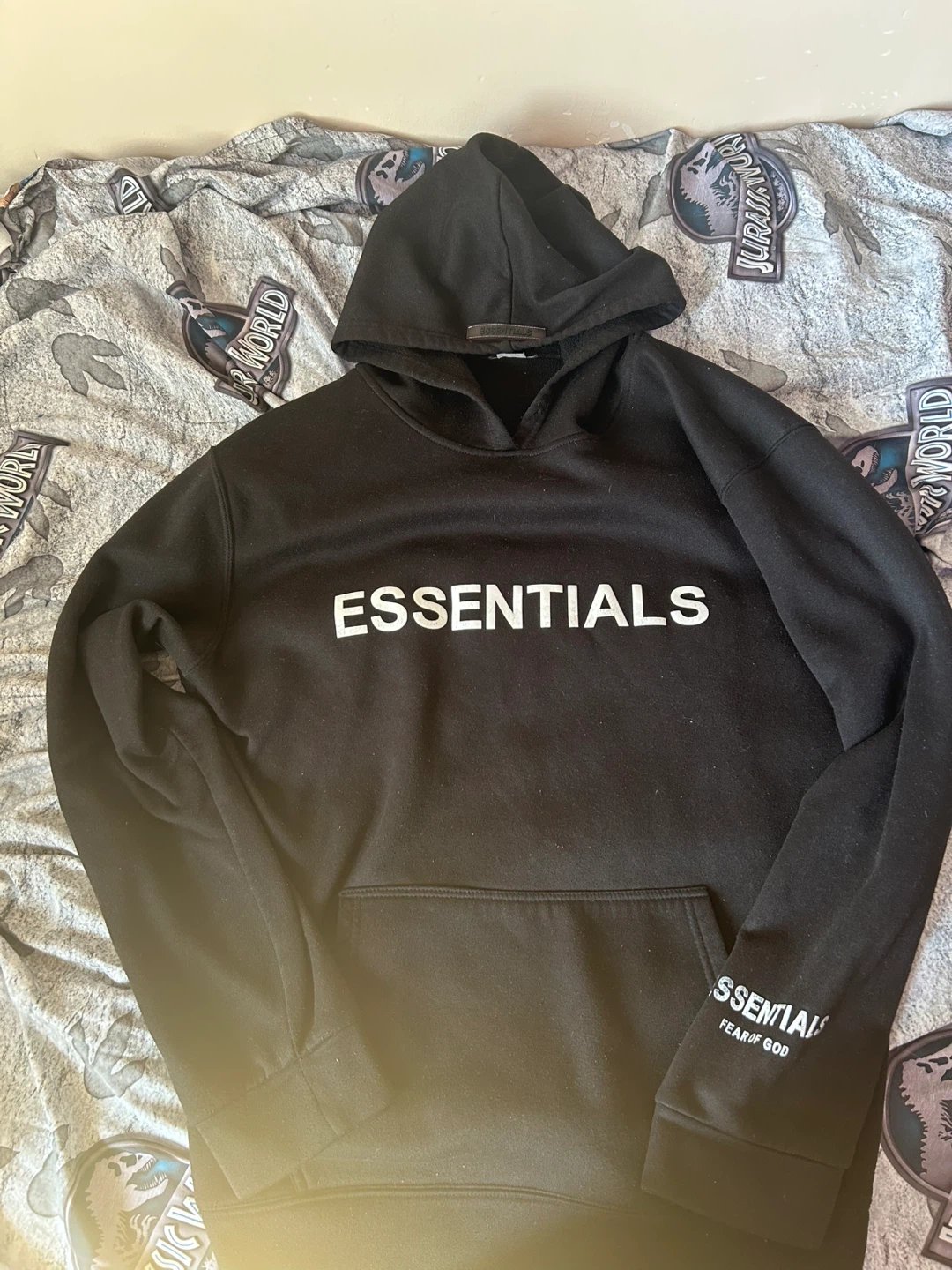 Black Fear of God Essentials Hoodie