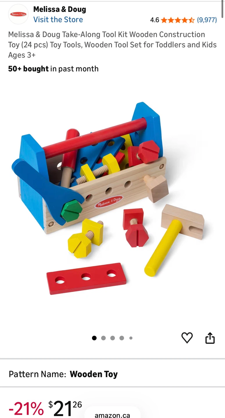 Melissa & Doug Take-Along Tool Kit Wooden Construction Toy - photo 4
