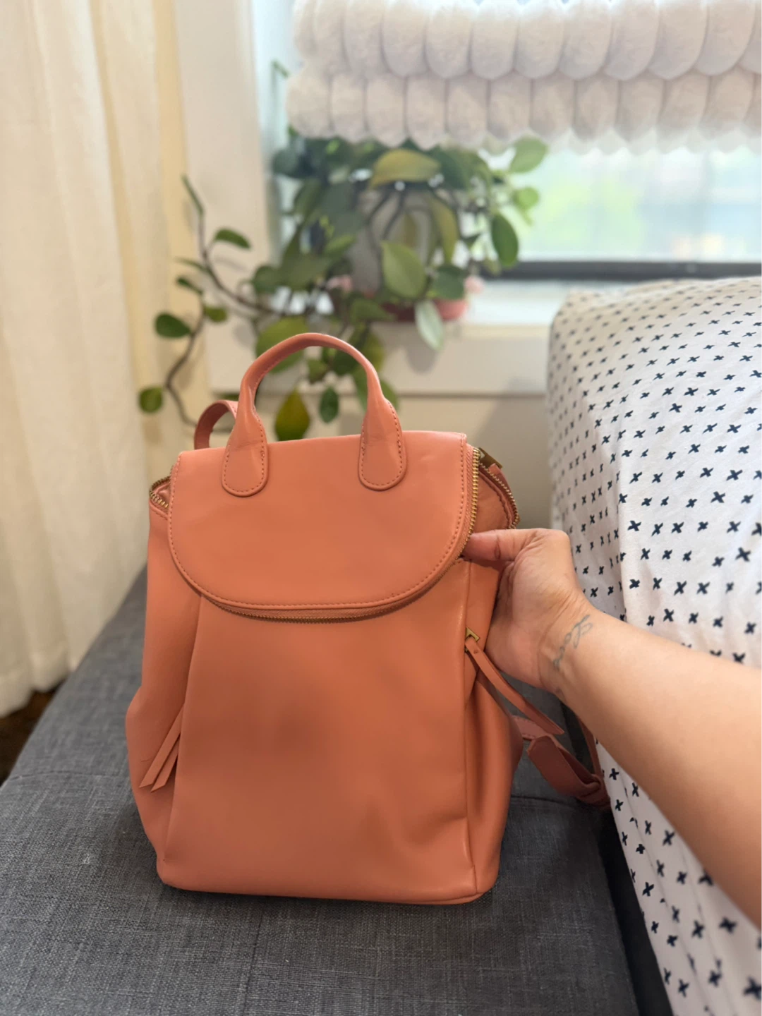 Women's Faux Leather Backpack