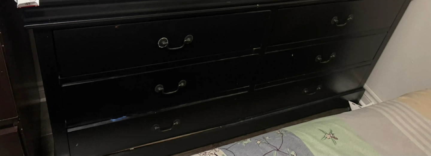 Bedroom set with dresser Dark Brown Wardrobe with two wardrobes
