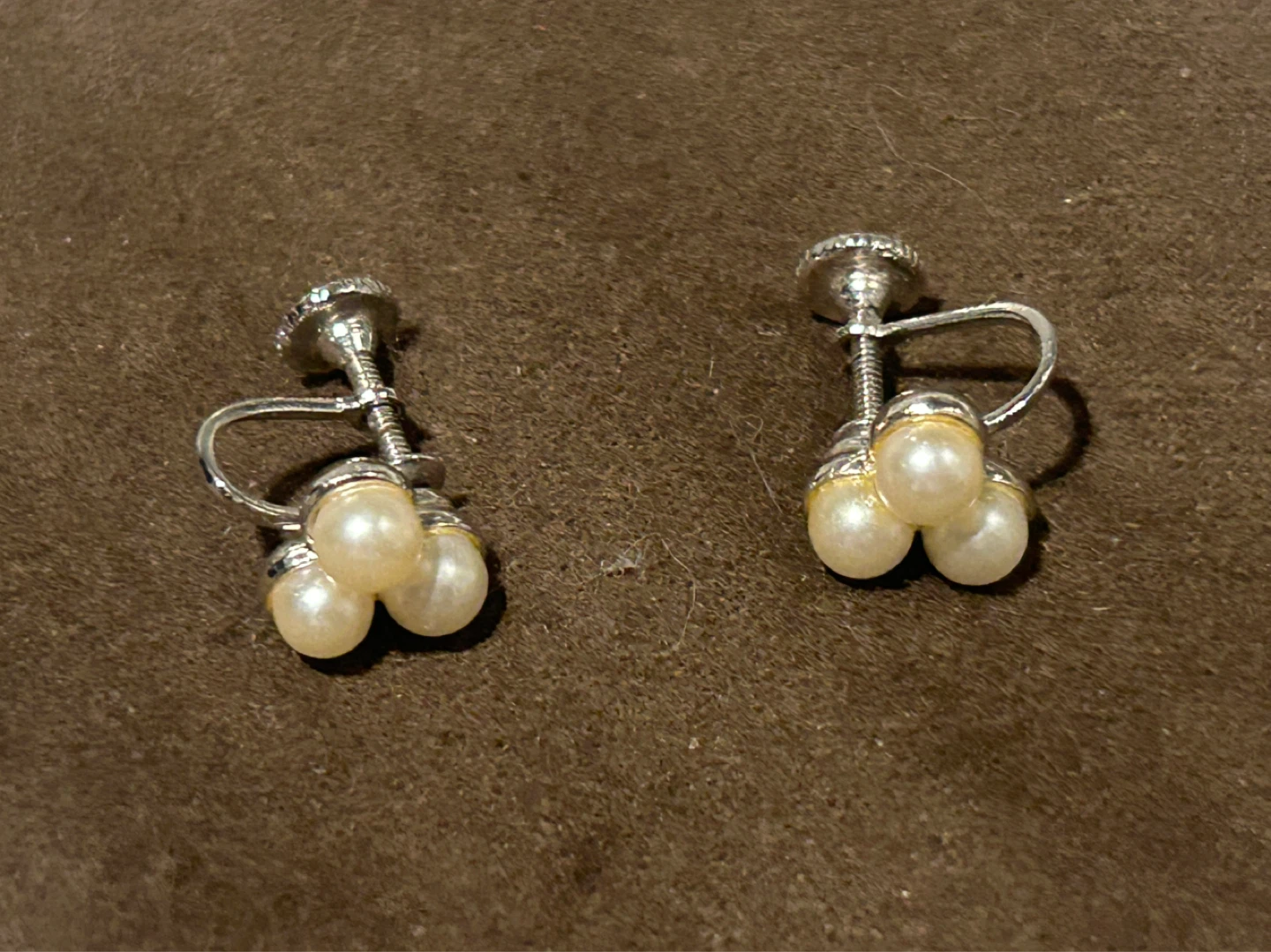 Pearl Screw-Back Earrings