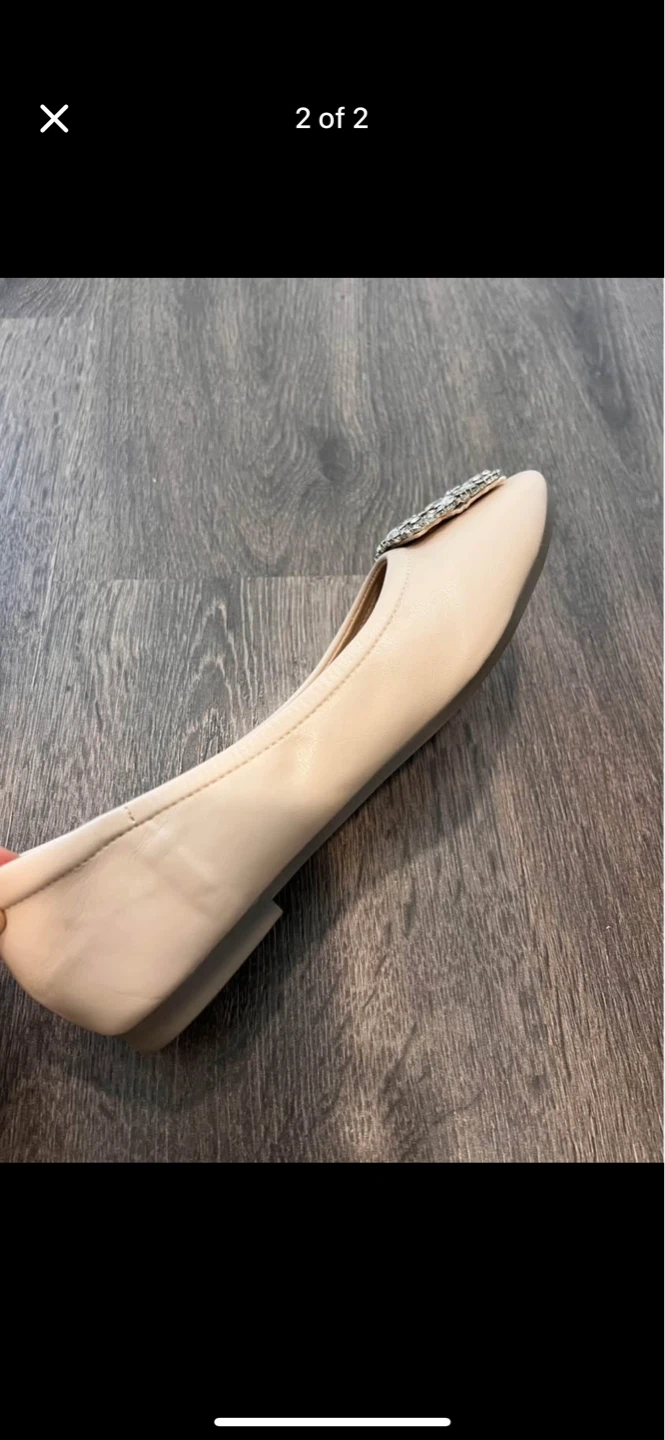 Women's Ballet Flats with Rhinestone Buckle - photo 2