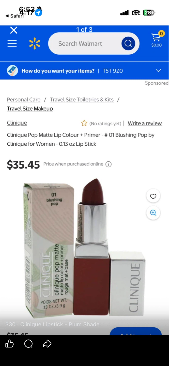 Clinique Pop Matte Lipstick - Blushing Pop