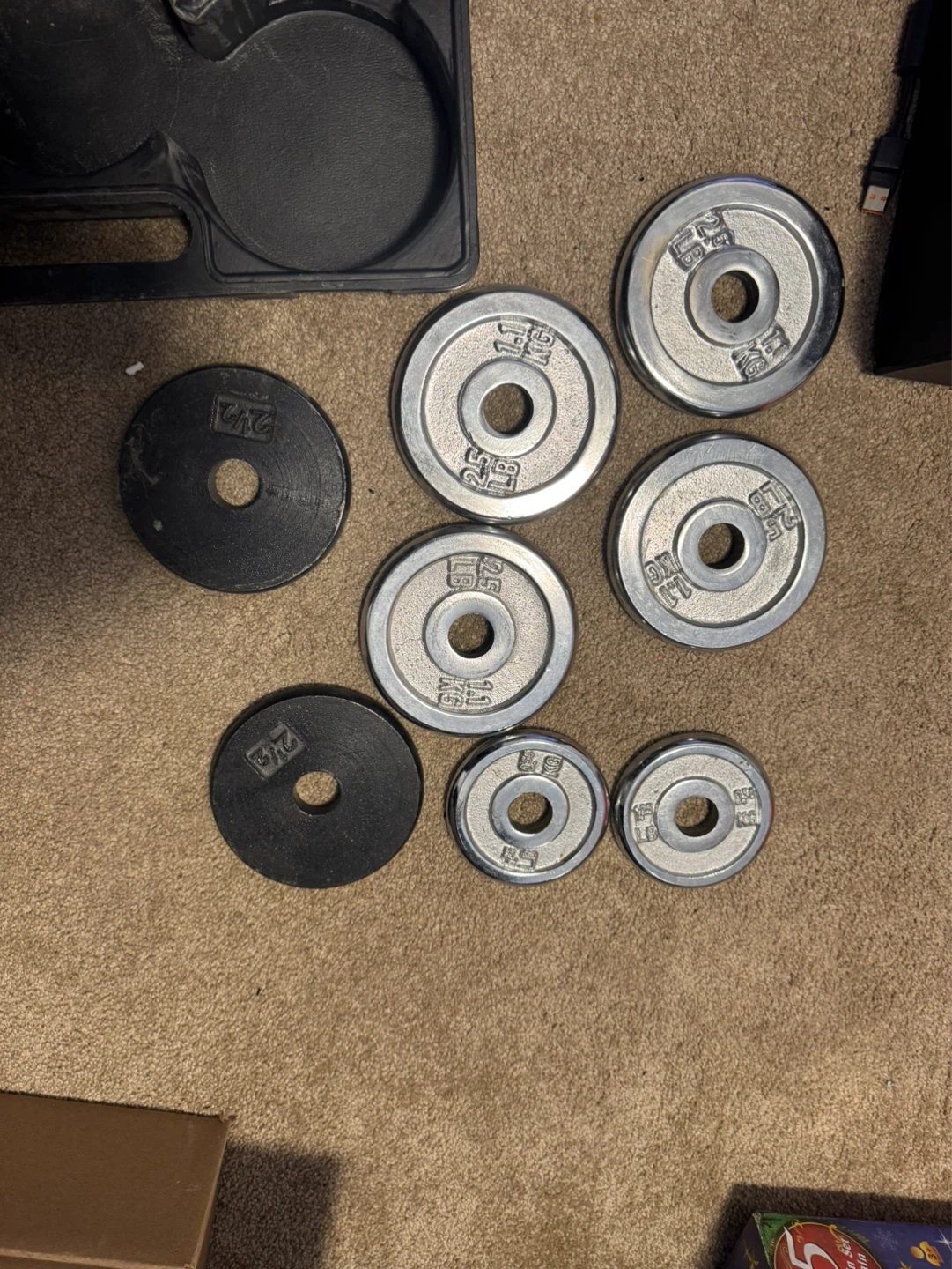 Steel Weights in plastic case. 17 1/2 pounds - photo 2