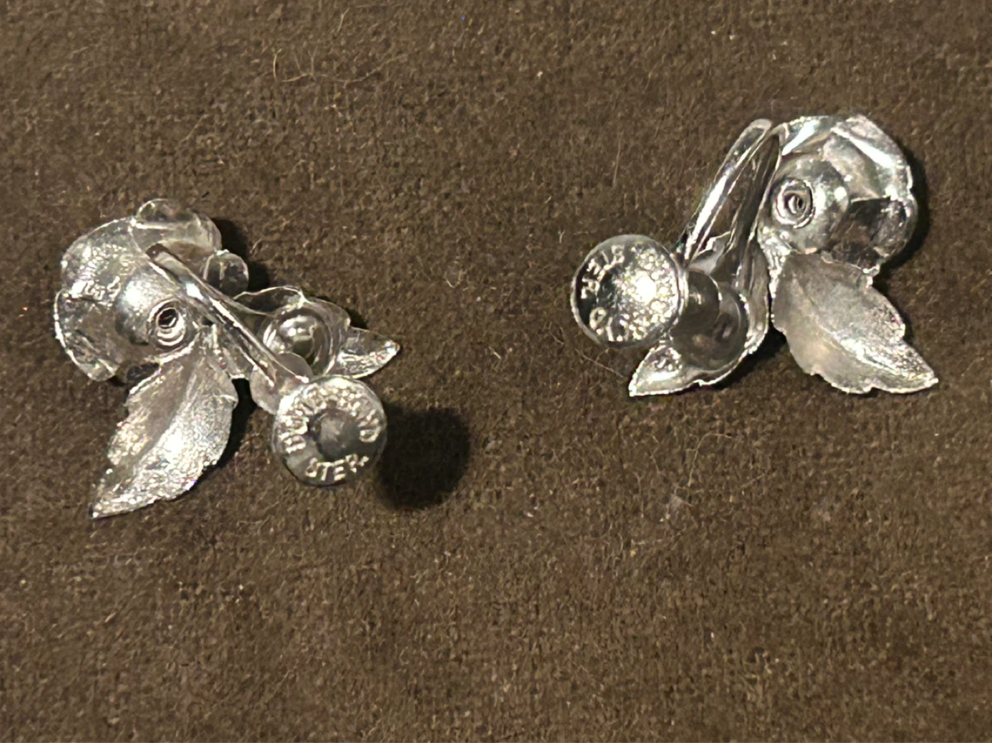 Sterling Silver Rose Screw-Back Earrings - photo 3