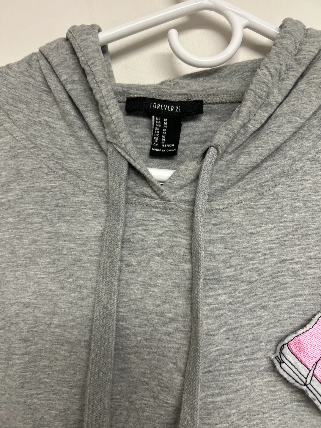 Forever 21 Grey Hoodie with Sneaker Patch - photo 2