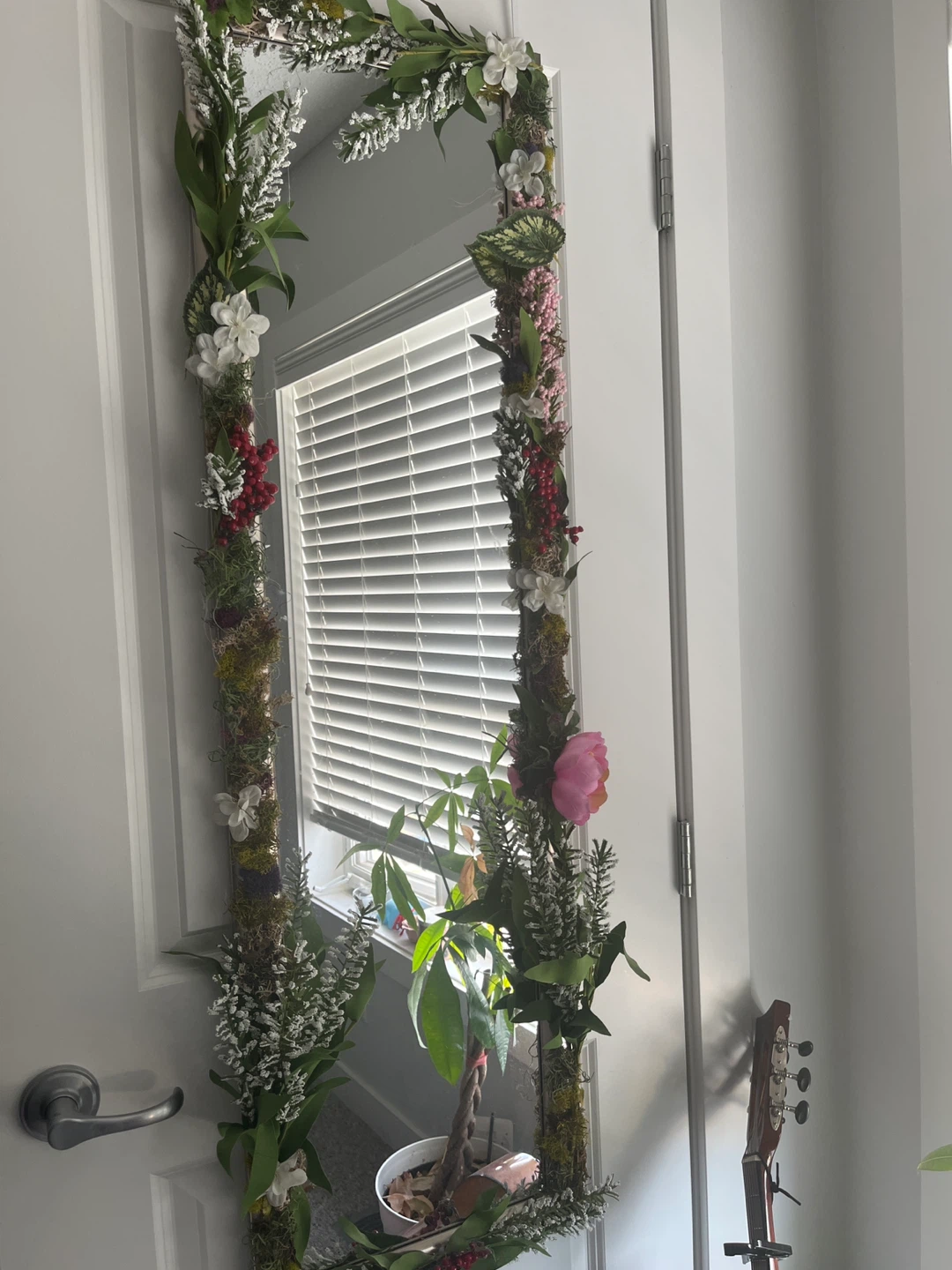Floral Decorated Full Length Mirror