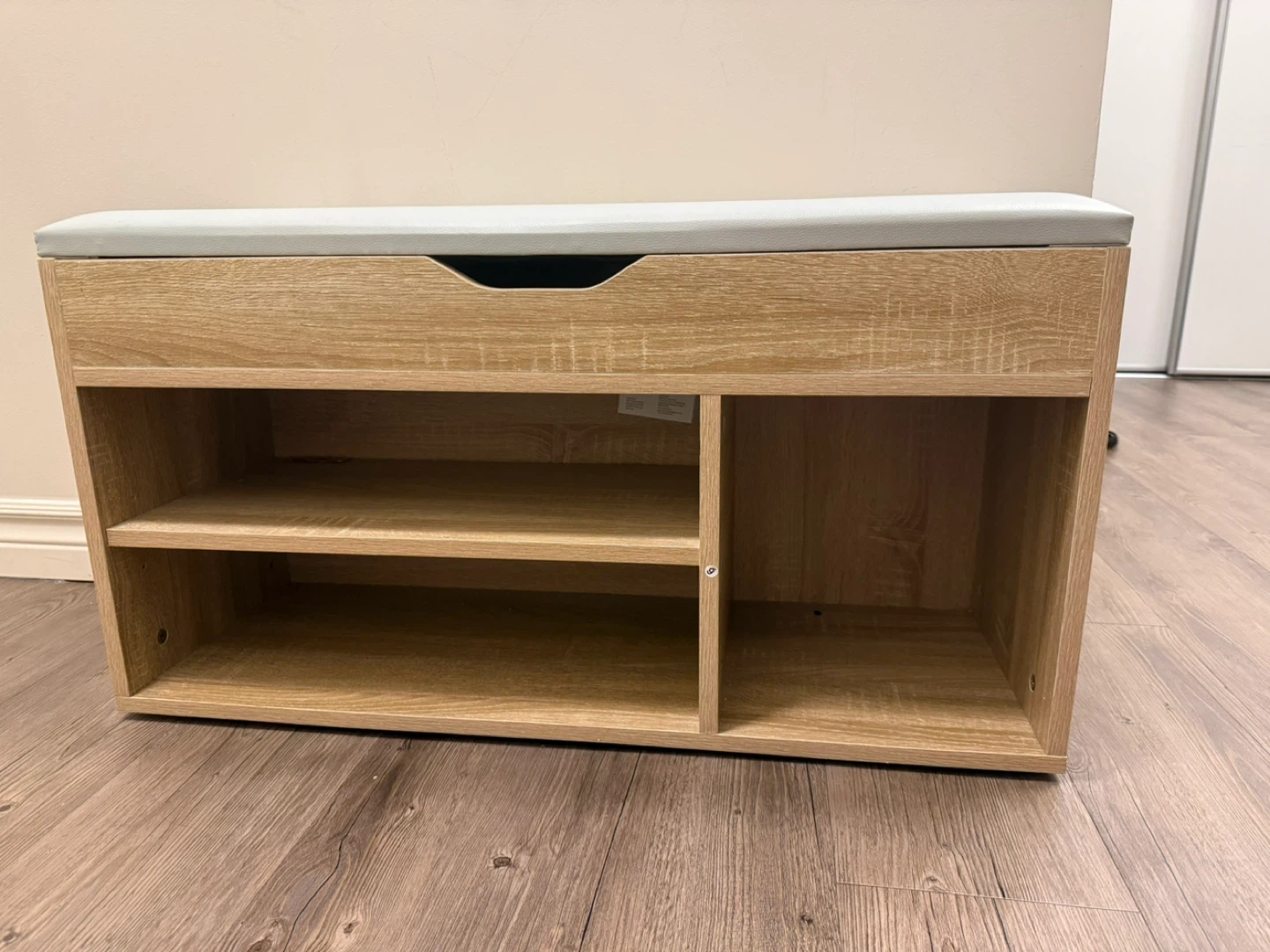 Wooden Shoe Bench with Padded Seat - photo 4