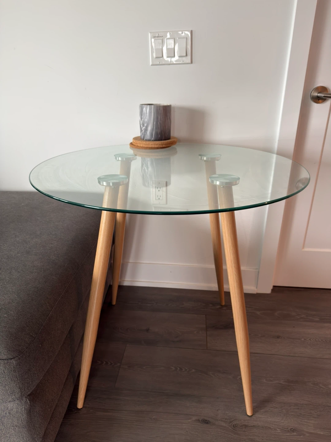 Round Glass Dining Table - photo 2