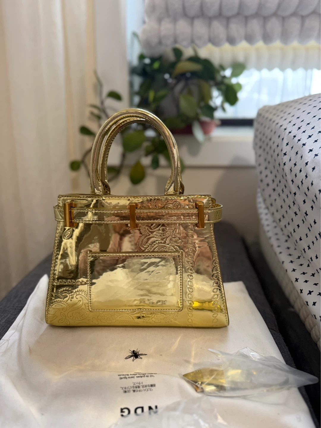 NDG Paris Gold Satchel Handbag - photo 2