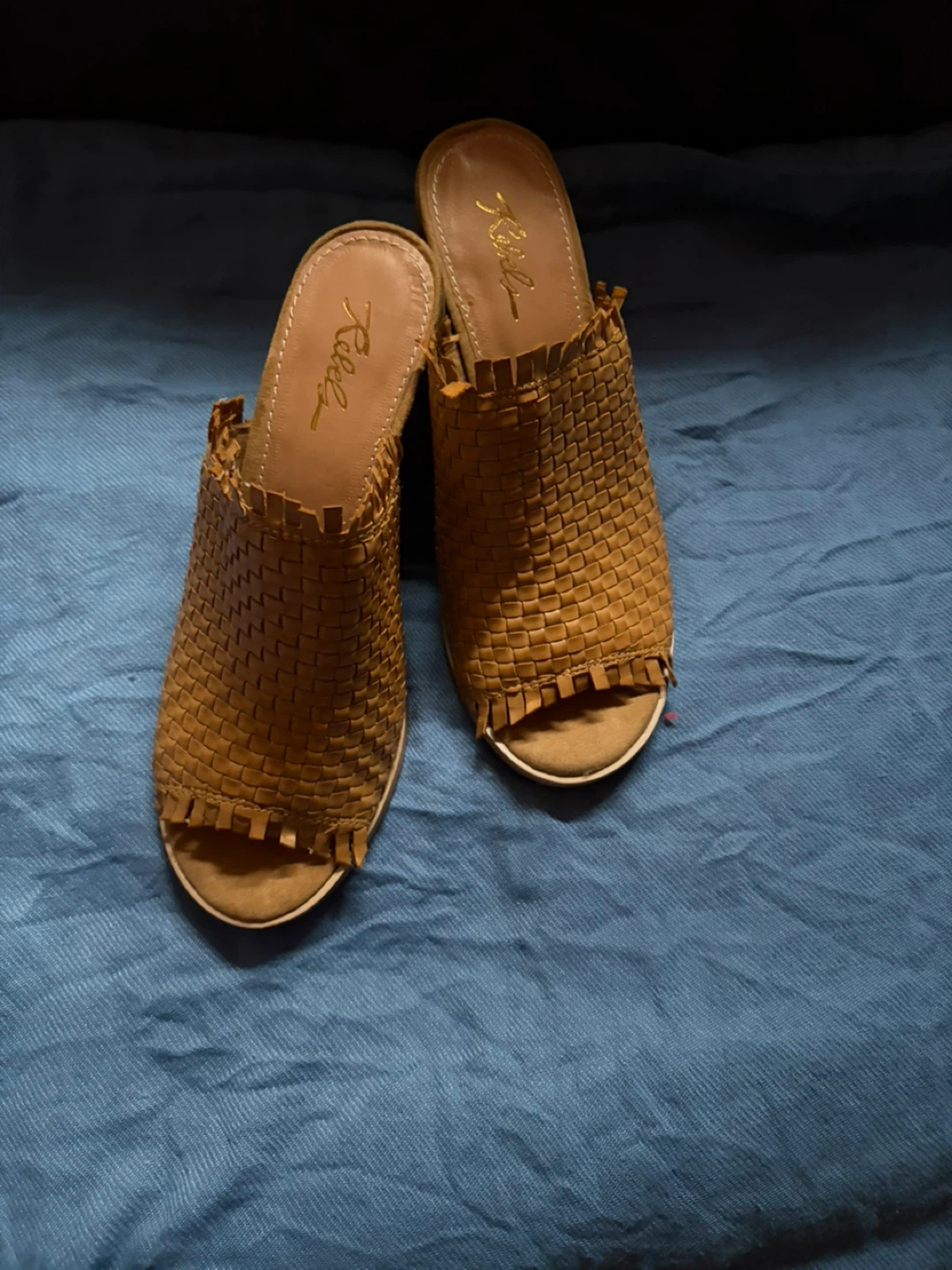 Rebel Women's Woven Mule Heels Size 8.5