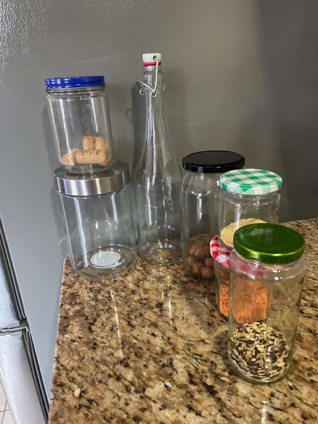 Assorted Glass Jars and Bottles