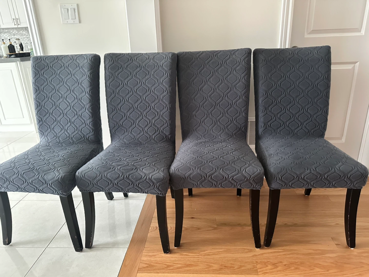 Set of 4 Grey Dining Chairs