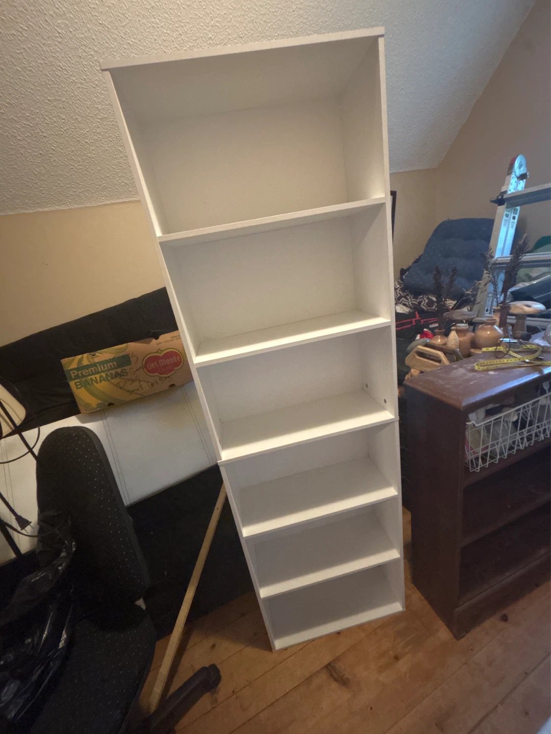 White 5-Shelf Bookshelf