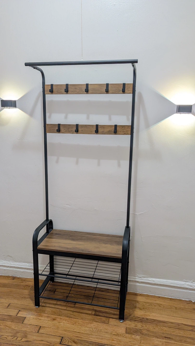 Hall Tree with Bench and Shoe Rack