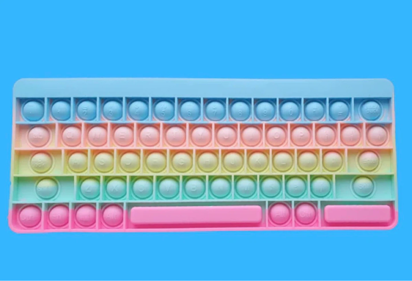 Pop It Clavier Arc-en-ciel Couleurs Pastel