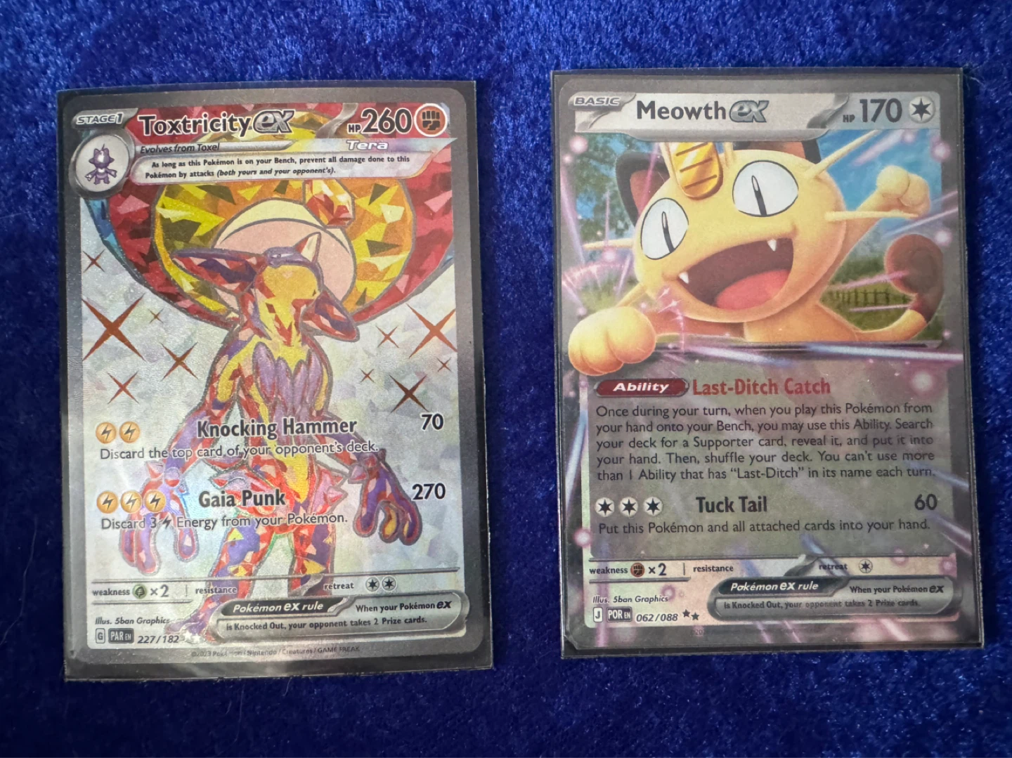 Pokemon EX Cards - Meowth EX & Toxtricity EX