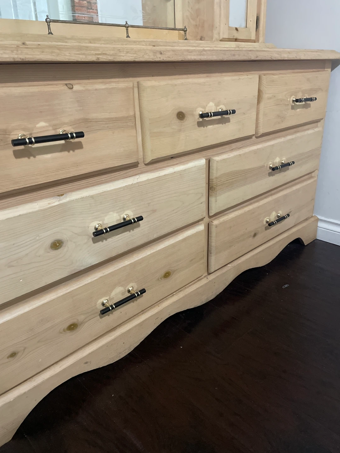 Light Wood Dresser with Mirror - photo 3