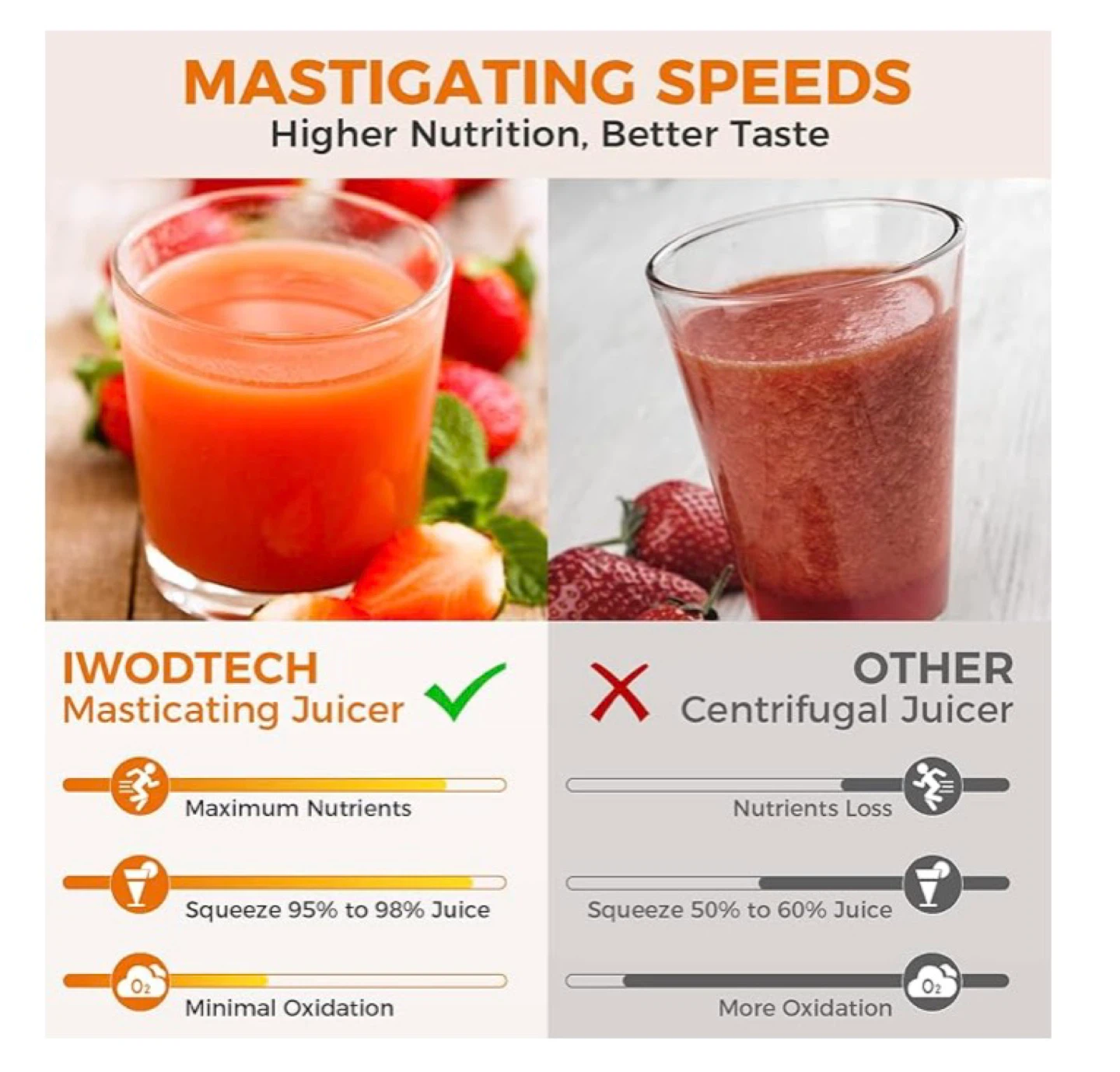 Iwodtech Low Decibel Mastigating Juicer - photo 3