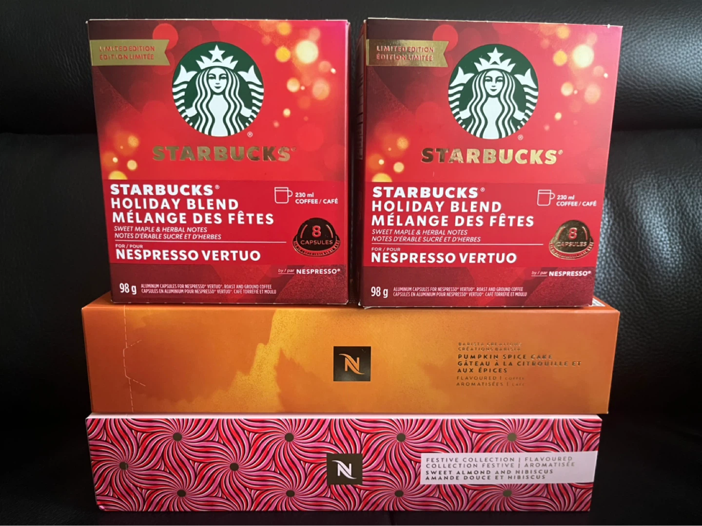 Nespresso assorted vertuo coffee capsules 4 for $40