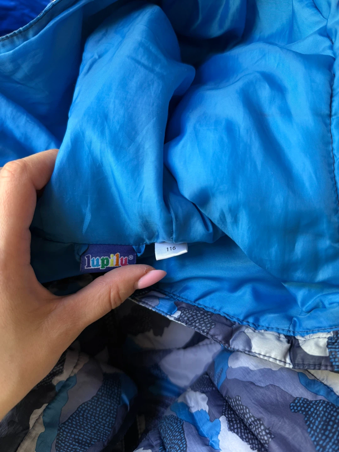 Lupilu Kids Puffer Jacket Size 116 Blue Camo - photo 3