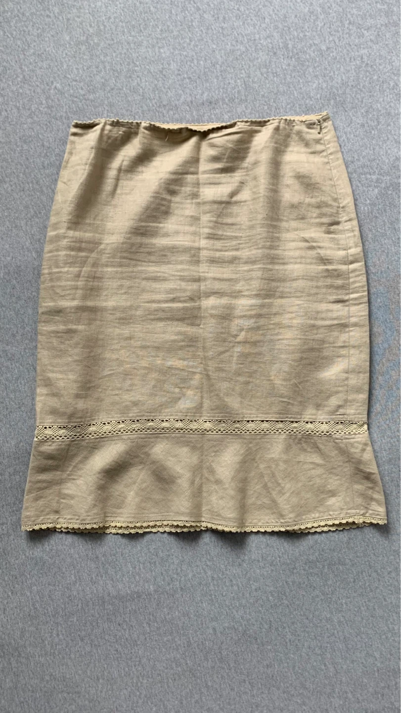 RW & CO. 100% Linen Skirt - Size 8