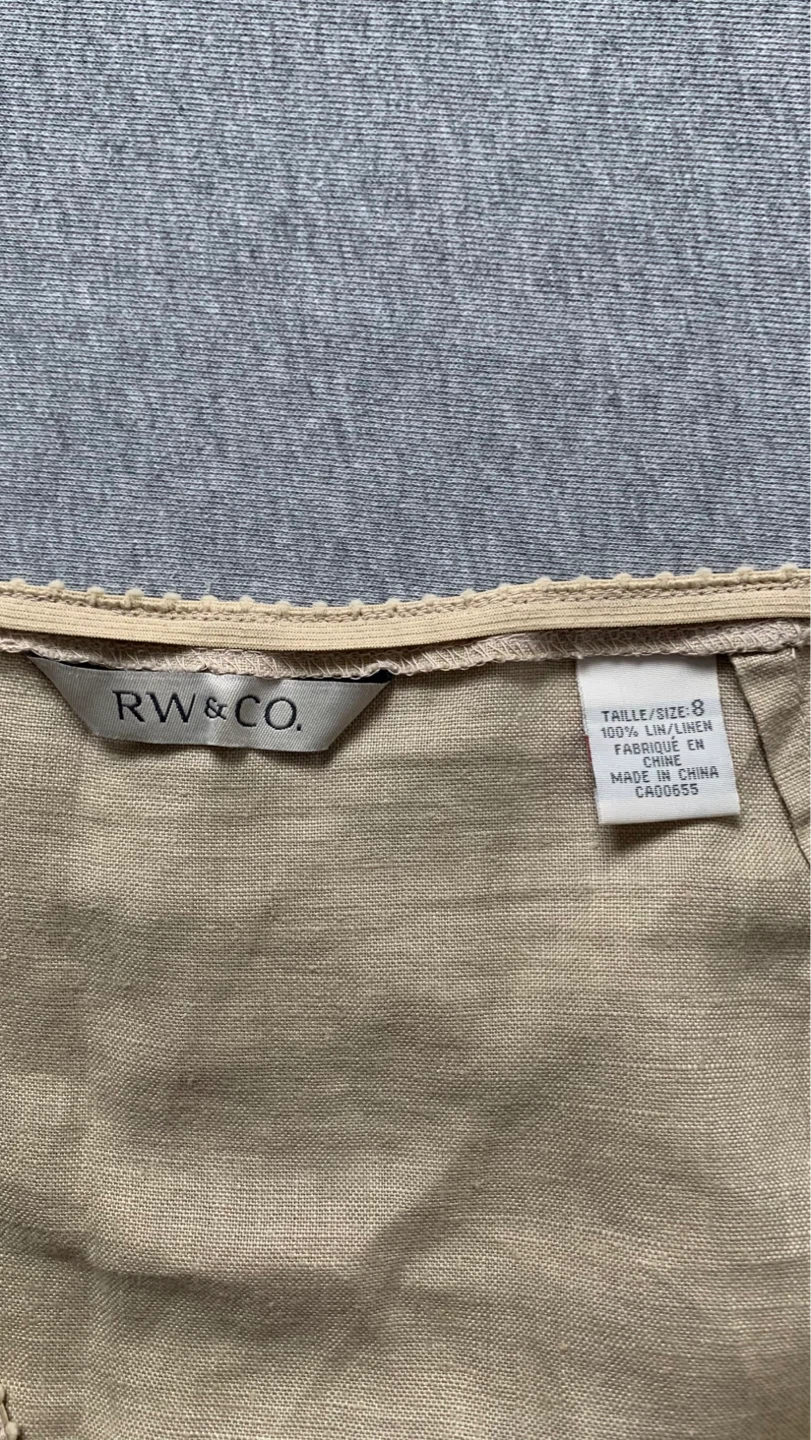 RW & CO. 100% Linen Skirt - Size 8 - photo 3