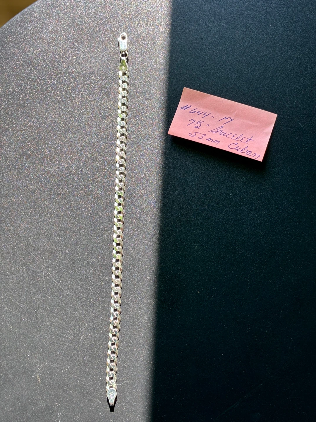 Sterling Silver 7.5" Cuban Link Bracelet - 5.3mm