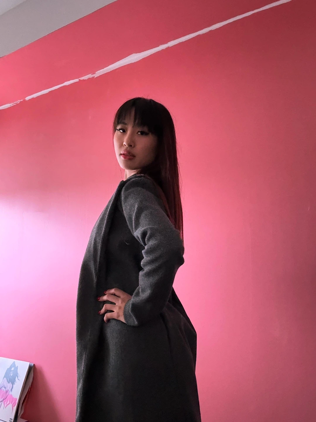 Grey Long Coat - Fashionnova