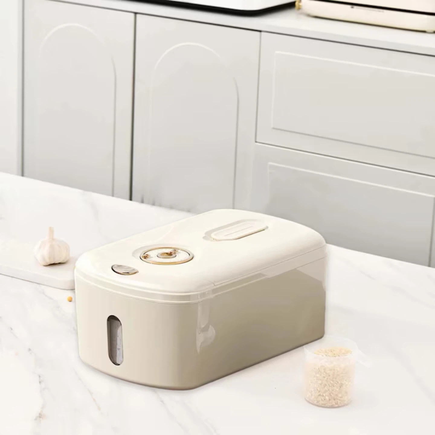 Large Rice Dispenser Container - Cream - photo 5