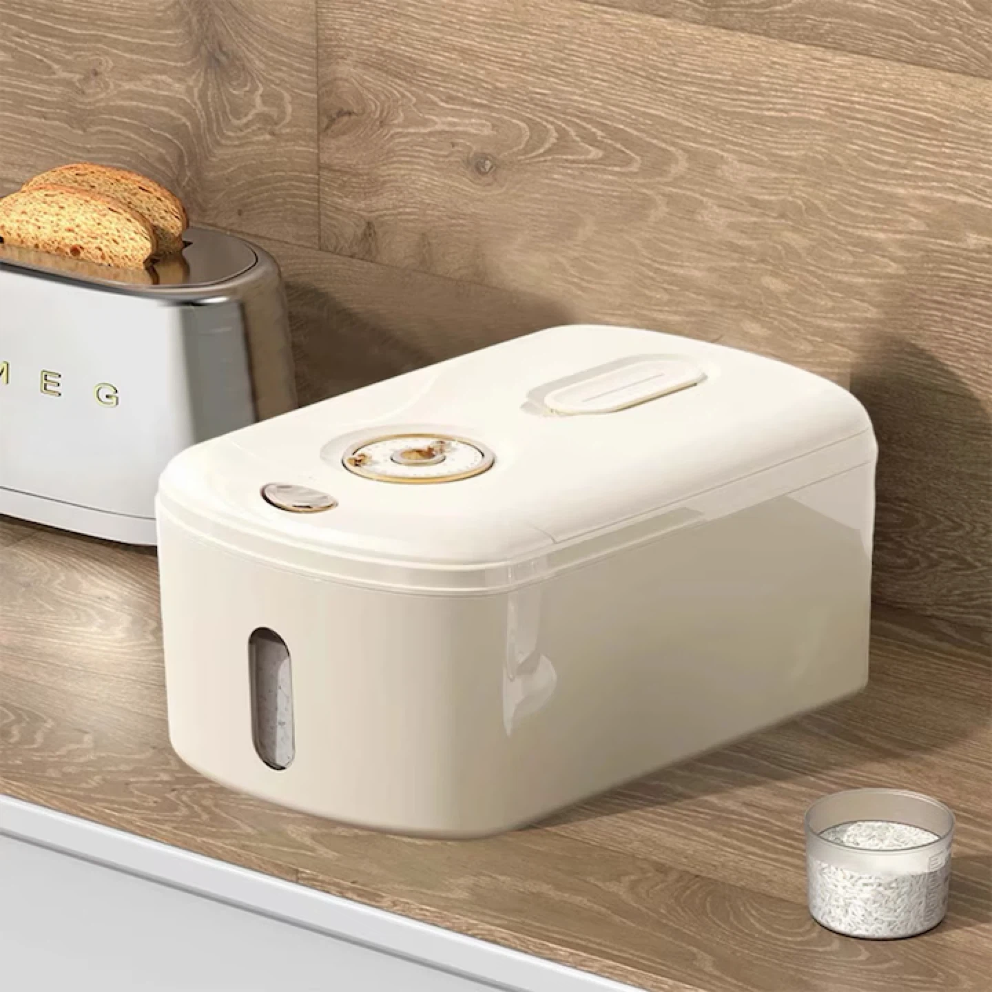 Large Rice Dispenser Container - Cream - photo 2