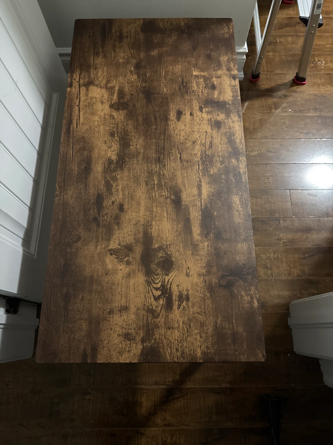 Rustic Wood Top Console Table