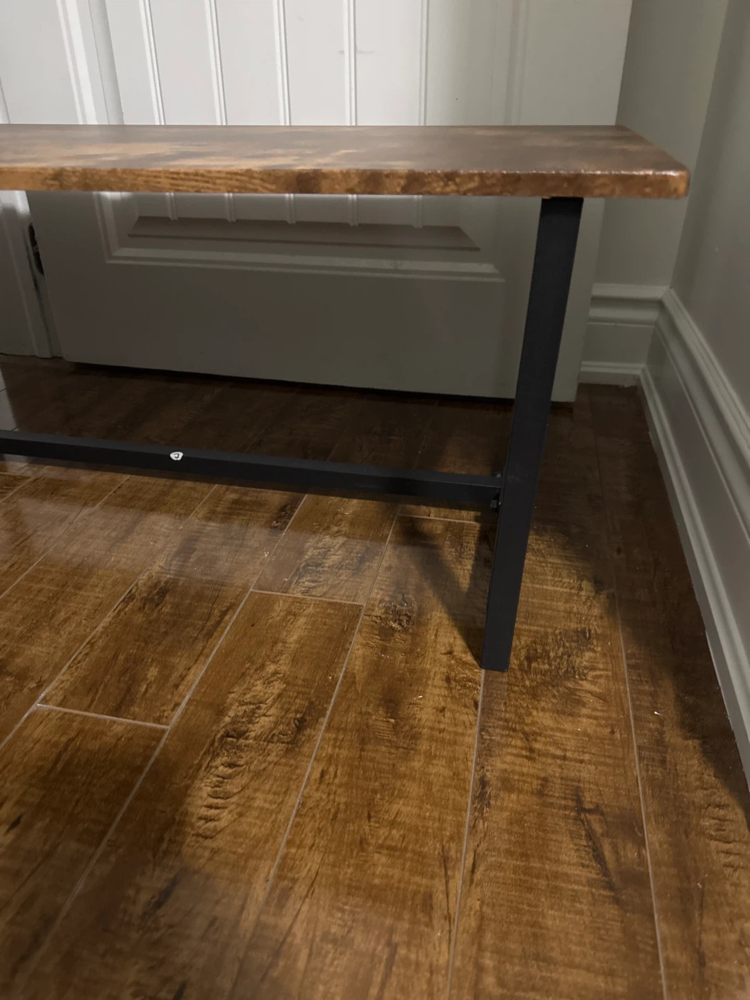 Rustic Wood Top Console Table - photo 4