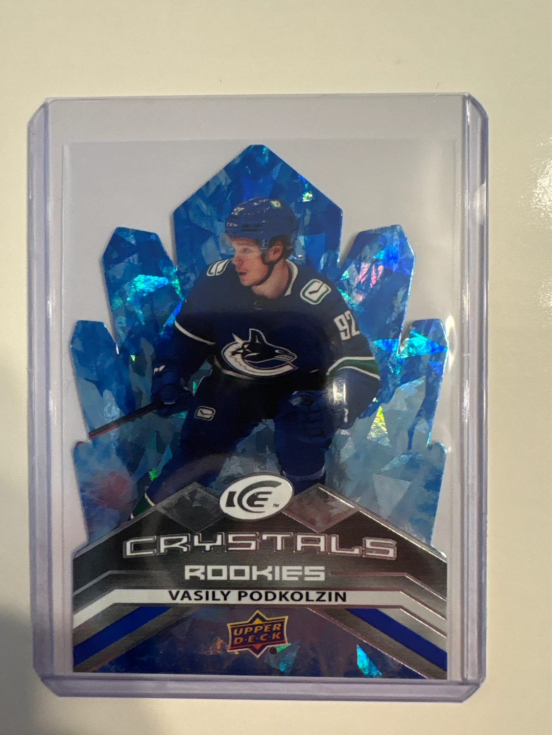 2021-22 Upper Deck ICE Crystals Vasily Podkolzin Rookie Card