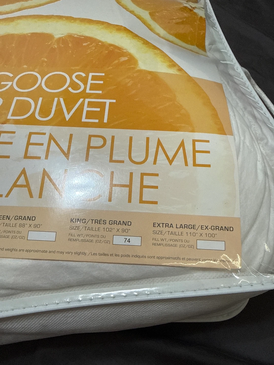 White Goose Feather Duvet - King Size - photo 2