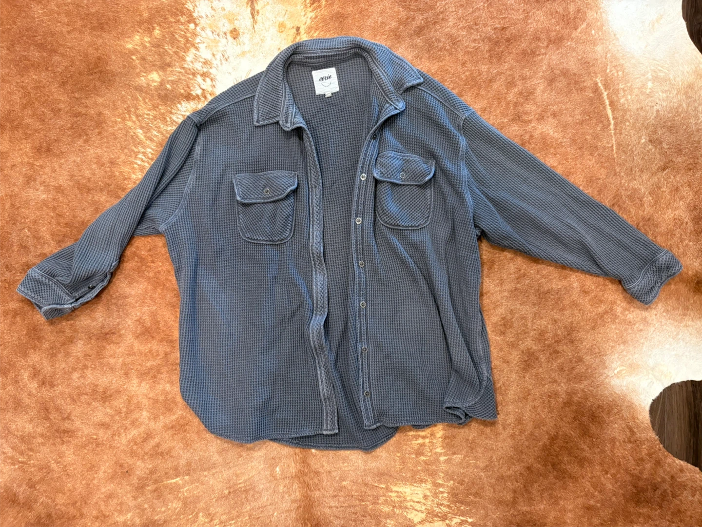 Aerie Waffle Knit Button-Up Shirt - photo 2